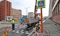 В Норильске установят 36 дублирующих дорожных знаков «Пешеходный переход»