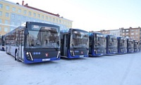 В Норильске презентовали 20 новых «Северобусов»